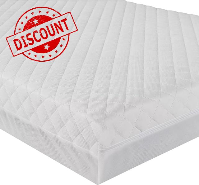 Thick Cot Bed Mattress 160x80 cm - Extra Breathable Baby Toddler Foam Anti Allergy (Fits Mamas & Papas Sizes) Quilted Zip Removable White Cover Made in England (160 x 80 x 10 CM)
