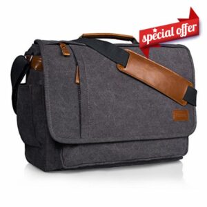 Estarer 17.3 Inch Laptop Bag Mens Messenger Shoulder Bag for Work Office