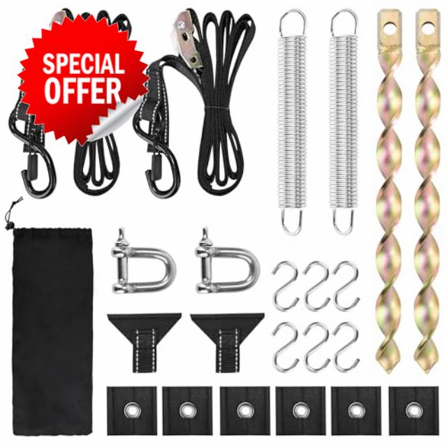 PHATRIP Awning Storm Strap Tie Down Kit,Awning Tie Down Set For Caravan Awnings