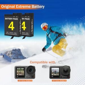 Action 4 Camera Rechargeable Extreme Battery Pack (2-Pack Batteries)