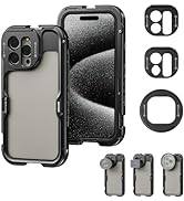 NEEWER Upgraded Phone Rig Vlogging Kit, Video Stabilizer with Dual Handle, Wireless Mic Clip Slot...