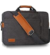Estarer Convertible Laptop Messenger Bag 17-17.3 Inch Mens Satchel Briefcase Rucksack for Work Bu...