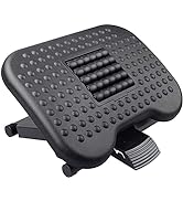 HUANUO Footrest, Under Desk Foot Rest, Foot Stool with 2 Optional Covers, Ergonomic Foot Rest for...
