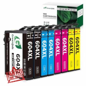 Greenjob 604XL Ink Cartridge Replacement for Epson 604 Ink Cartridges Multipack Compatible with Epson Expression Home XP-2200 XP-2205 XP-3200 XP-3205 XP-4200 XP-4205 Workforce WF-2910 WF-2930 (8 Pack)