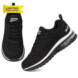 Running Shoes Womens Trainers Walking Shoes Air Cushion Athletic Sneakers Ladies Breathable Mesh Sport Shoes Lightweight Non Slip Tennis Shoes Workout Casual Gym Jogging Shoes