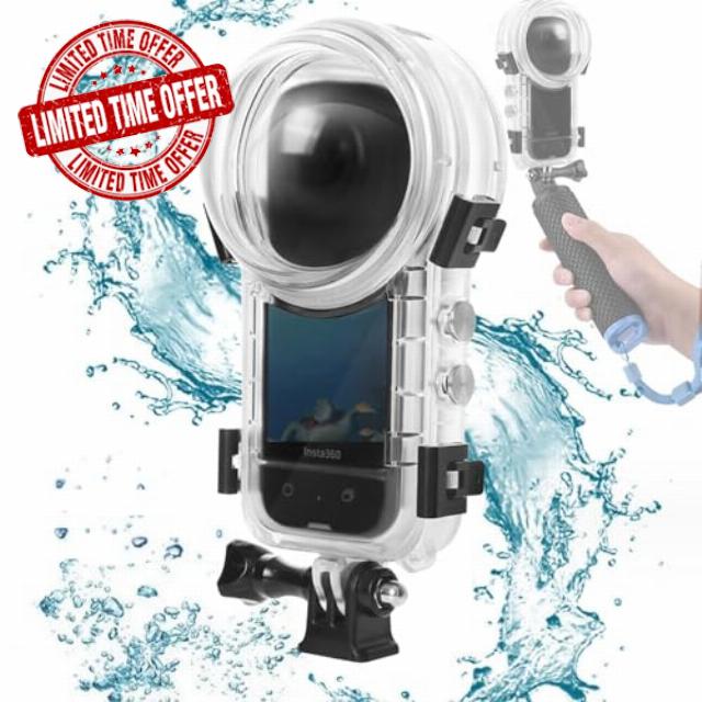 Honbobo X4 Waterproof Case compatible with Insta360 X4 50M Housing Case 360° Invisibility Dive Shell Underwater Protective Case X4 Accessories