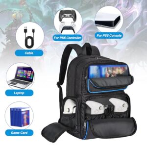 Portable Backpack Compatible with PS5/PS5 Slim/PS4/PS4 Pro/PS4 Slim/Xbox One/Xbox One X/S