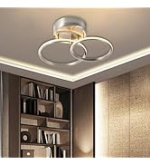 LQWELL Ceiling Light LED Ceiling Lamp, 25W 3000K Kitchen Lamp Modern Bedroom Lamp Aluminum Black...