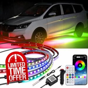 Kairiyard 4Pcs Underglow LED Lights for Cars