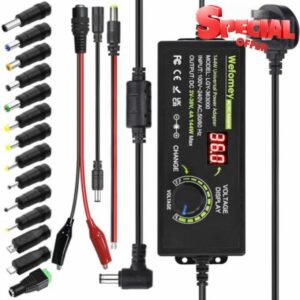 Wefomey Universal Power Supply 3V~36V 4A 144W Adjustable Variable AC/DC Adapter Charger
