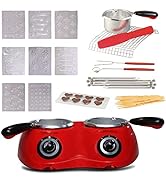 Total Chef Chocolate Fondue Set, Chocolatiere Electric Melter, Melting Pot for Chocolate and Cand...