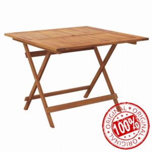 idaXL Acacia Wood Folding Garden Table-Brown