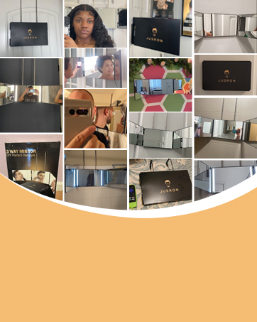 Christmas gift 3 Way Mirror for Self Hair Cutting 360 Trifold Barber Mirrors 3 Sided Makeup Mirror