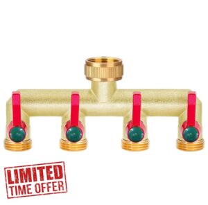 iBamso Solid Brass Garden Hose Splitter