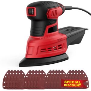 Detail Sander 200W 12500RPM 1.6A Mouse Sander Corded Electric Detail Grinding Machine with Dust Collection