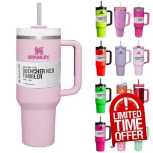 Stanley Cup 40oz Water Bottle Stainless Ice Cup Steel Double Insulated Cup Automobile Cup with Handle Bingba Beer Cup Vintage Mug Bottle