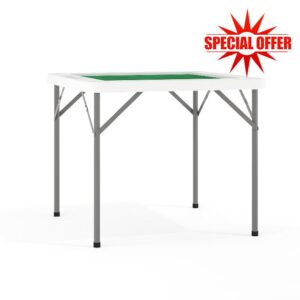 Flash Furniture 34.5" Square 4-Player Folding Card Game Table with Playing Surface and Cup Holders