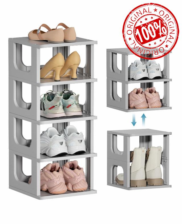 HAIXIN Narrow Shoe Rack - Vertical Shoe Storage for Entryway