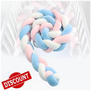 Baby Braided Cot Bumper for Anti-collision Head Cot Bed Bumper for Room Decor