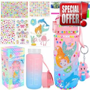 YIOTJUNL Decorate Your Own Water Bottle Kits for Girls Age 4-13