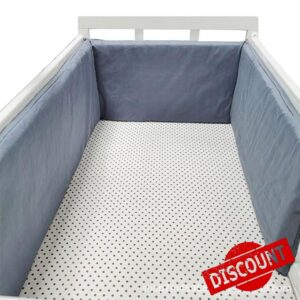 Aocase Breathable Crib Bumper Cot Bumper Breathable Mesh Cot Liner Crib Rail Cover Baby Crib Bumper Baby Boys Girls Nursery Breathable Crib Bedding Baby Bed Bumper