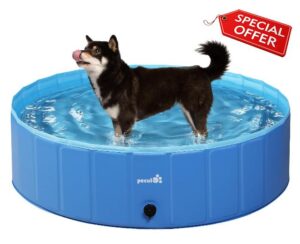Pecute Paddling Pool for Dogs & Kids - 120cm