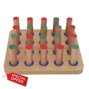 Brrnoo Wooden Peg Board Beads Game