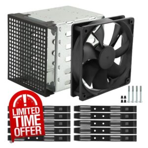 5.25inch to 5X 3.5 Hard Drive Cage with Cooling Fan