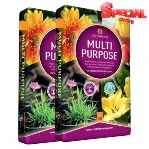 CB FUELS 2 X 60L GROWMOOR Multi Purpose Potting Compost Garden Beds Borders Pots Baskets