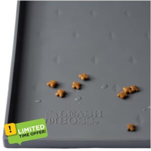 Leashboss Splash Mat XXL Dog Food Mat with Tall Lip