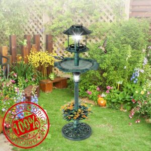 GYMAX Bird Bath and Feeder Station