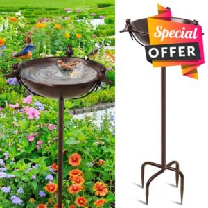 FaloStwer Freestanding Birdbaths Bowl Outdoor