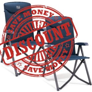 TIMBER RIDGE Camping Chairs for Adults Set of 2 Heavy Duty Portable Folding Garden Chairs