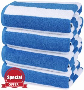 Utopia Towels Cabana Stripe Beach Towels (76 x 152 cm) - 100% Ring Spun Cotton Large Pool Towels
