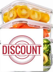 Glass Food Containers with Lids - Airtight Glass Meal Prep Containers - Glass Food Containers - Food Storage Containers with Lids - Glass Lunch Box (5 pack 880 ml - 1 Compartment)