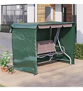 Outsunny Patio Swing Chair Bench Cover Outdoor Garden Furniture Rain Protection Cover Protector W...