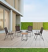 Outsunny 4 Pieces PE Rattan Garden Chairs with Cushion, Patio Wicker Dining Chairs with Backrest ...