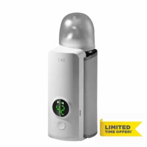 Portable Bottle Warmer | Rechargeable Wireless Milk Warmer | Baby Bottle Warmer | USB Baby Milk Warmer | Breastmilk Bottle Warmer Temperature Display for Breastmilk Or Baby Formula