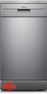 Willow WDW1045X 45cm Freestanding Slimline Dishwasher with Half Load Function