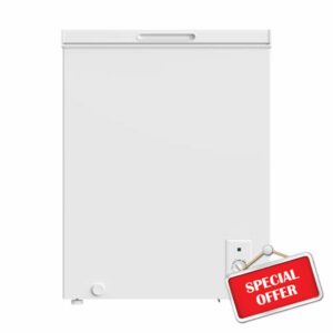 SIA SCF100WE Freestanding 99L White Chest Freezer With Wire Basket