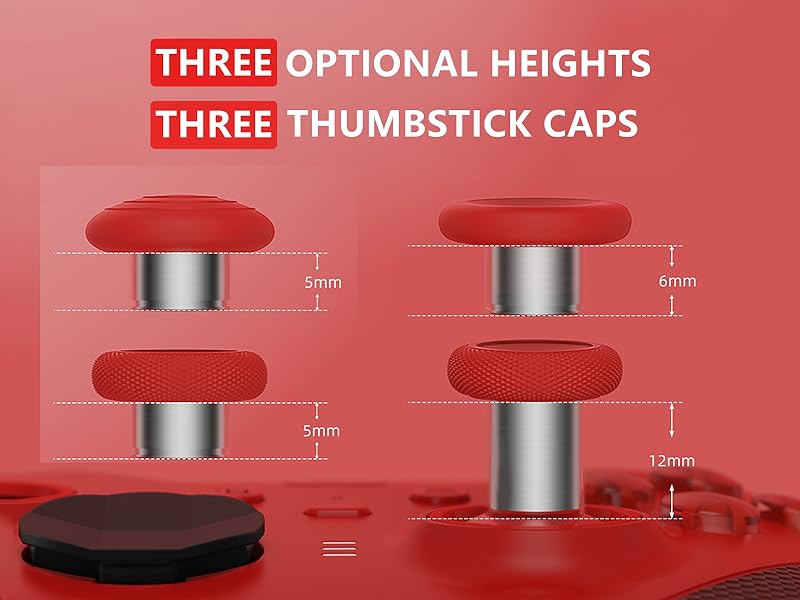 6 in 1 Metal Replacement Thumbsticks