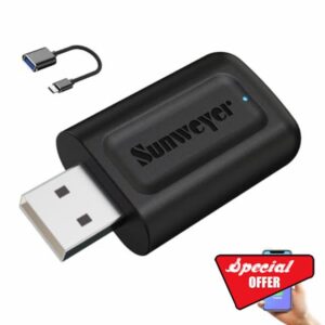 Sunweyer 2024 Latest Wireless CarPlay & Android Auto Adapter 2 IN 1 Auto Connect Box