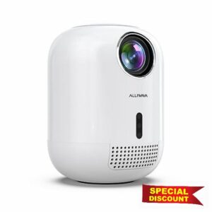 ALLIWAVA 4K Mini Projector with WiFi 6 and Bluetooth 5.2