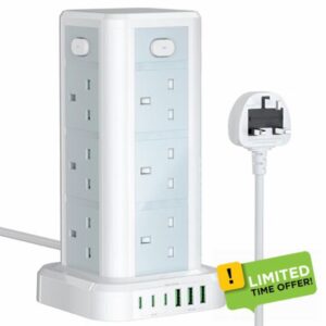 Tower Extension Lead with USB C Slots