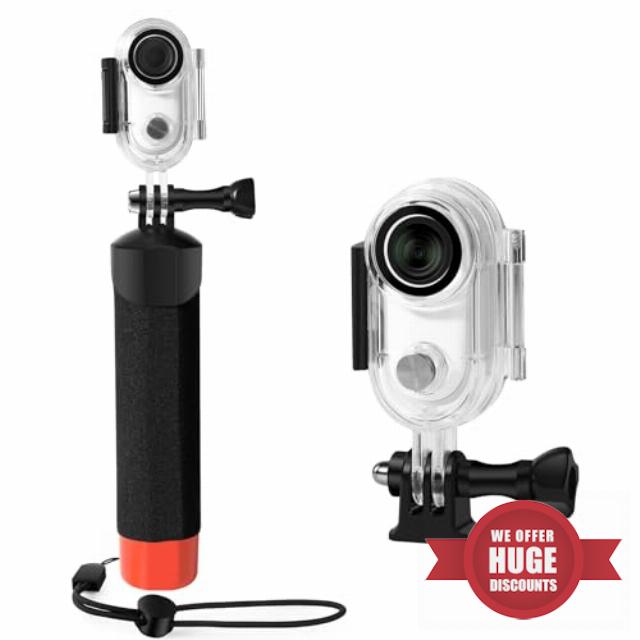 LEWOTE Waterproof Case&Floating Hand Grip Compatible with Insta360 GO 3 Lens