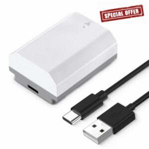 K&F Concept 2600mAh NP-FZ100 Battery with USB C 2.5H Fast Charging for Sony FX30 A7iv A7iii A6700 A6600 A9 A1 ZV-E1 Cameras