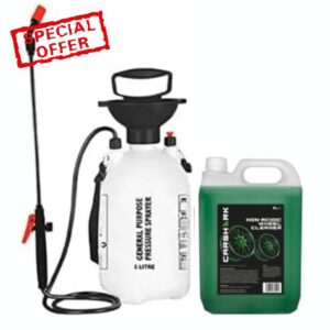 CARSHARK Non-acidic Wheel Cleaner 5L with 5L Pressure Sprayer