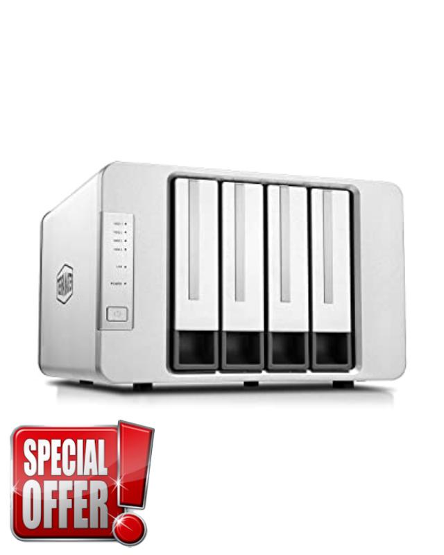 TERRAMASTER F4-210 4-bay NAS Quad Core 2GB RAM Media Server Personal Cloud Storage (Diskless)