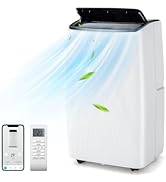 HOMFME 5 in 1 Portable Air Conditioner, Mobile Air Conditioning Unit, Dehumidifier, Heater, Cooli...
