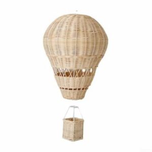 Zoegneer Woven Hot Air Balloon Handcrafted Rattan For Party Photo Prop For Children's Room